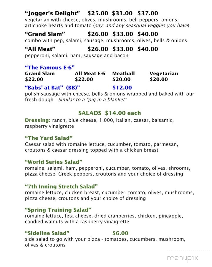 E's Locker Room - Red Bluff, CA menu_pic