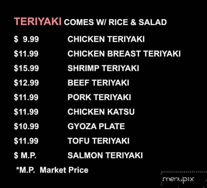 Ginza Teriyaki - University Place, WA menu_pic