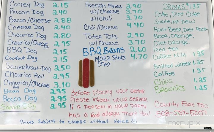 County Fare Too - Swansea, MA menu_pic