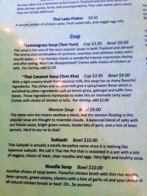 Thai Lada - Austin, TX menu_pic