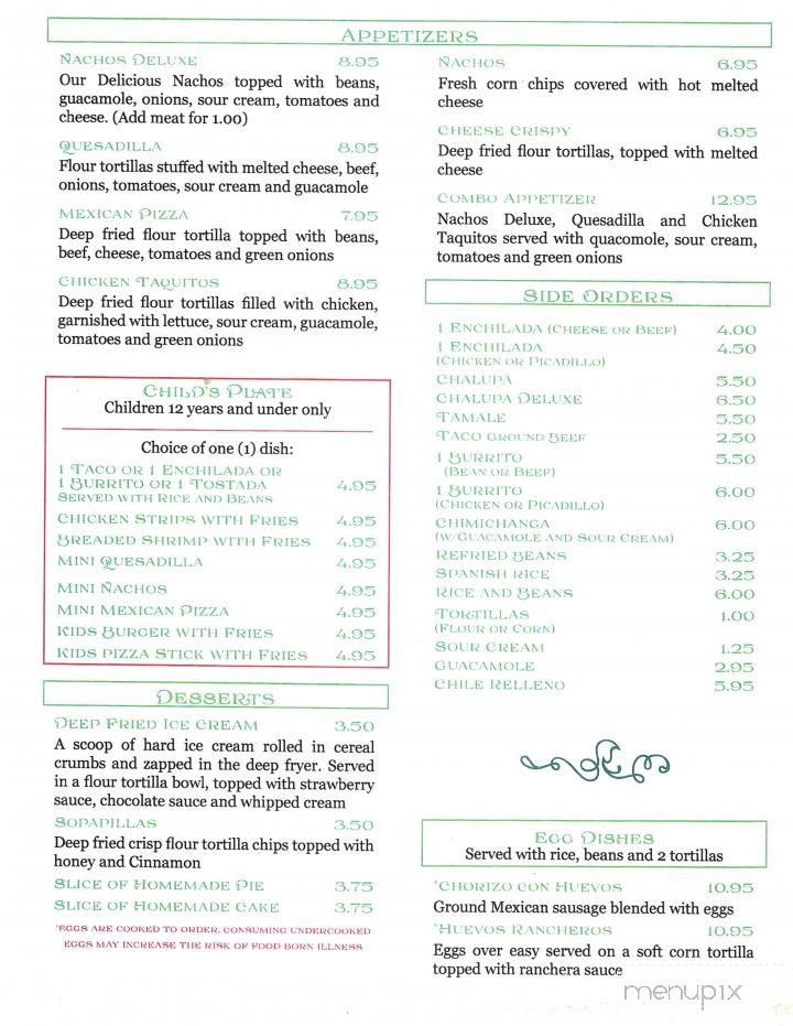 La Pinata Family Mexican - Drain, OR menu_pic