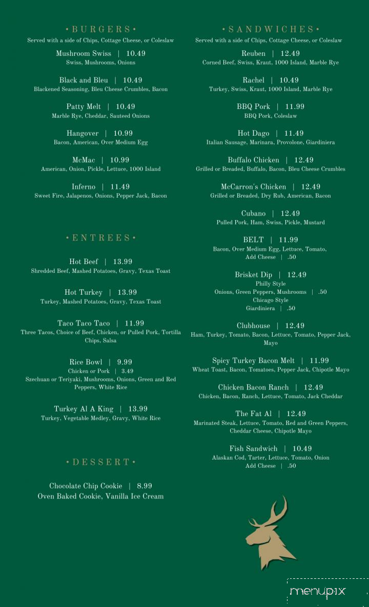 McCarron's Pub and Grill - Maplewood, MN menu_pic