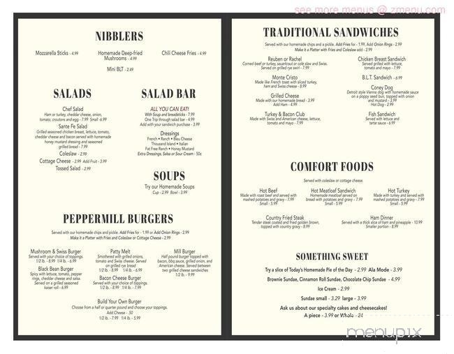 Pepper Mill Restaurant - Gladwin, MI menu_pic