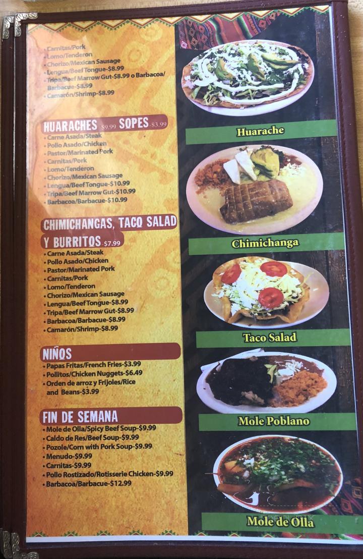 Las Fuentes Mexican Restaurant - Knoxville, TN menu_pic