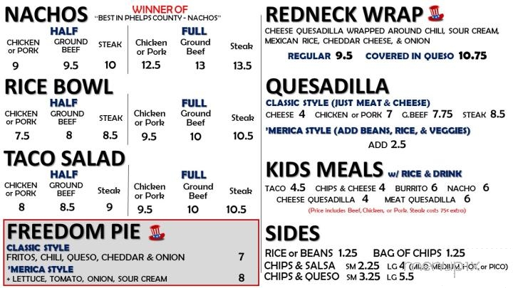 American Taco Company - Rolla, MO menu_pic