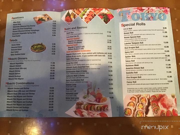 Tokyo Restaurant - Locust Grove, VA menu_pic