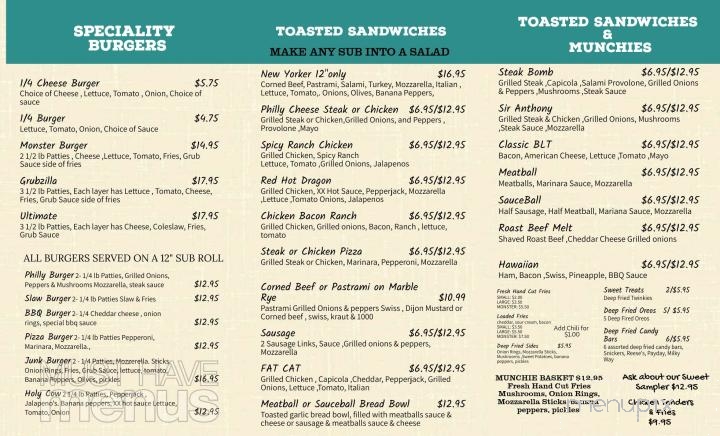 The Grub Club - Niles, OH menu_pic