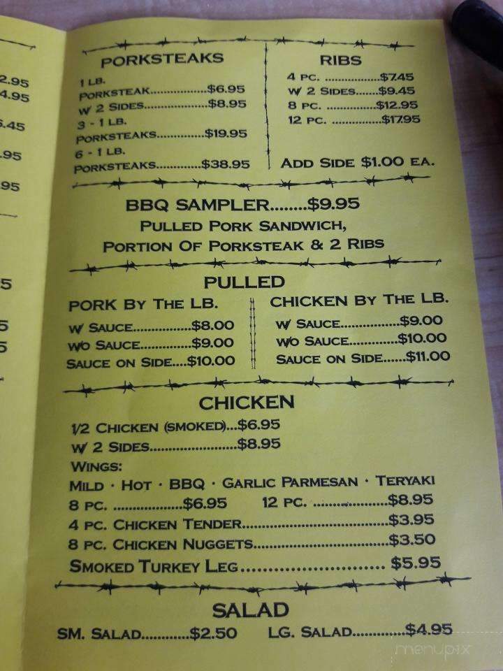 The Pork Barrel - Cottage Hills, IL menu_pic