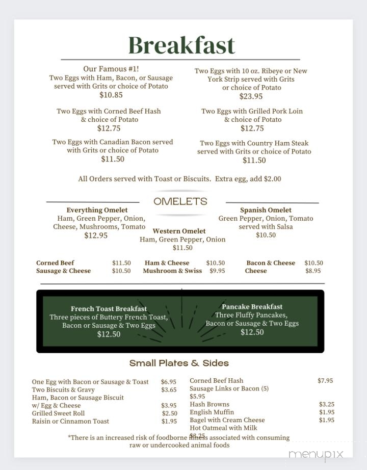 Southernaire Motel-Restaurant - Stewart, TN menu_pic