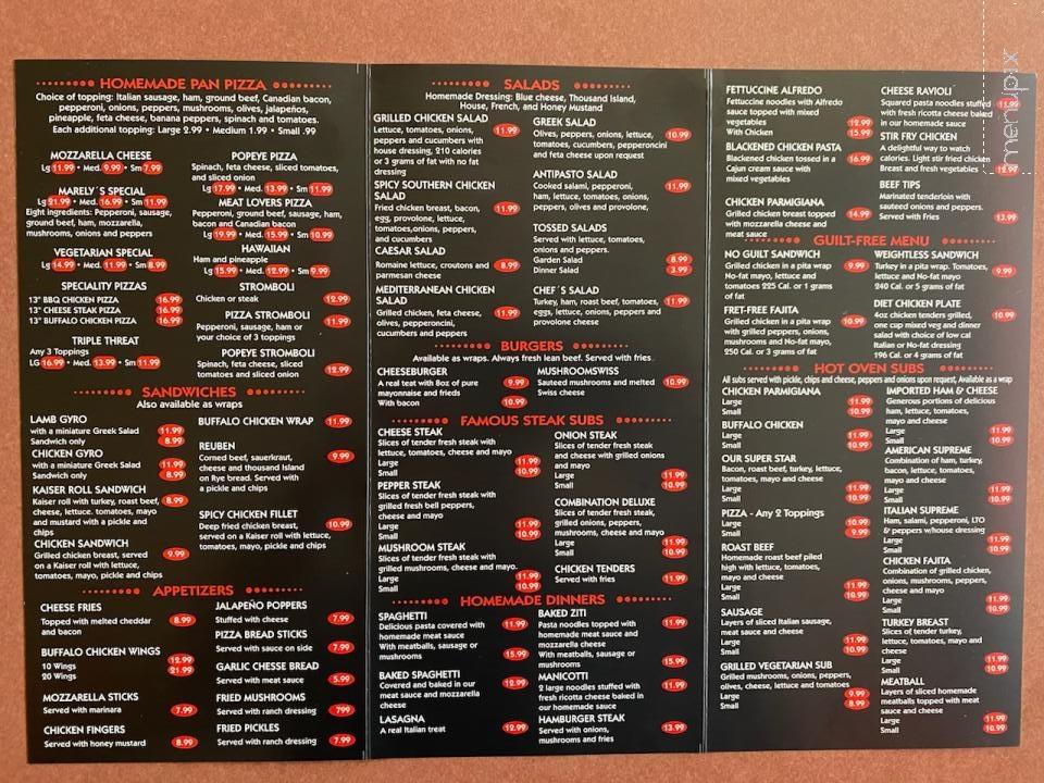 Marely's Pizza - Claremont, NC menu_pic