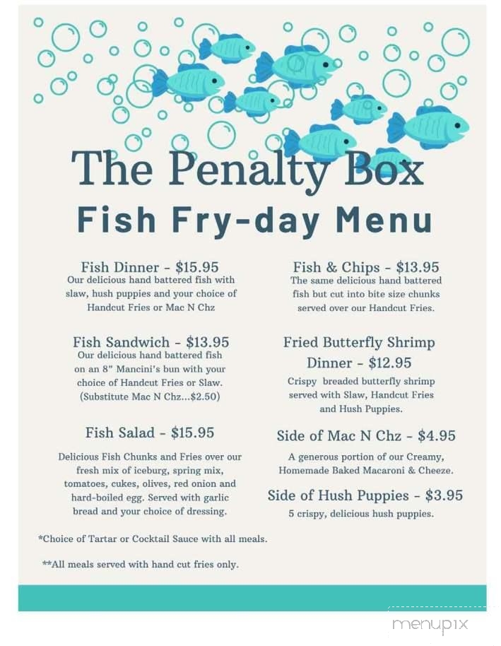 The Penalty Box - Freedom, PA menu_pic
