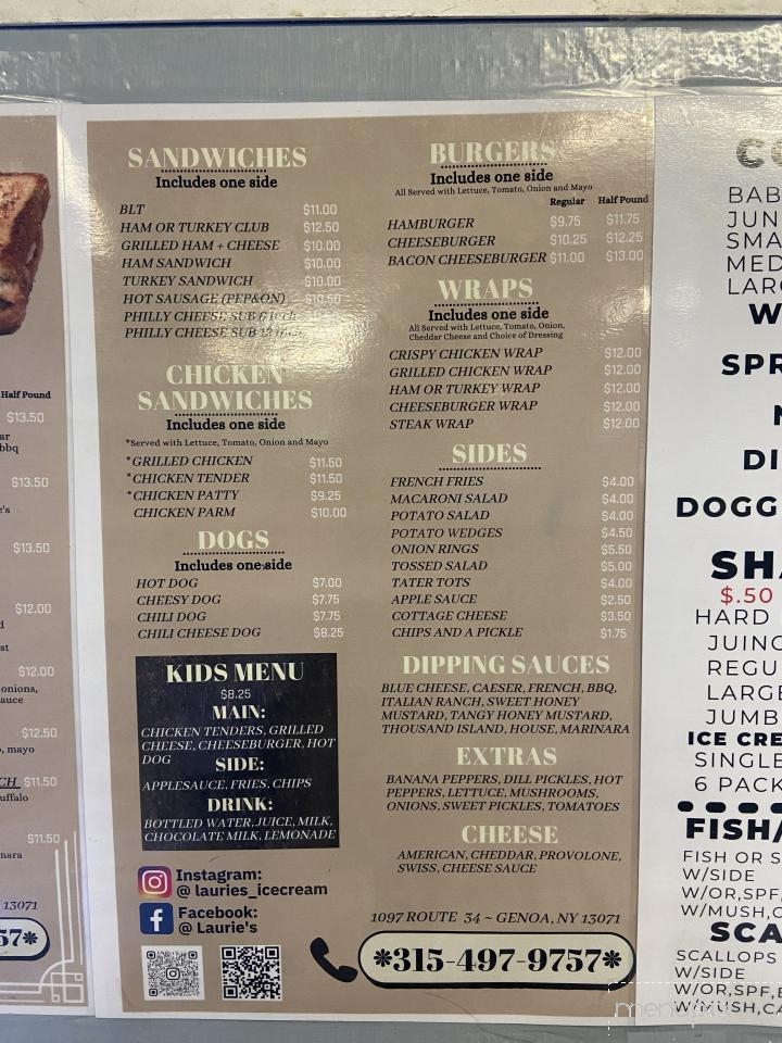 Laurie's - Genoa, NY menu_pic