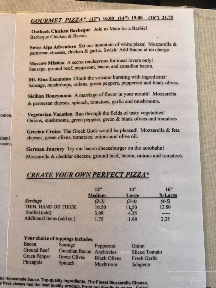Passport Pizza & Pasta - Clinton, WI menu_pic
