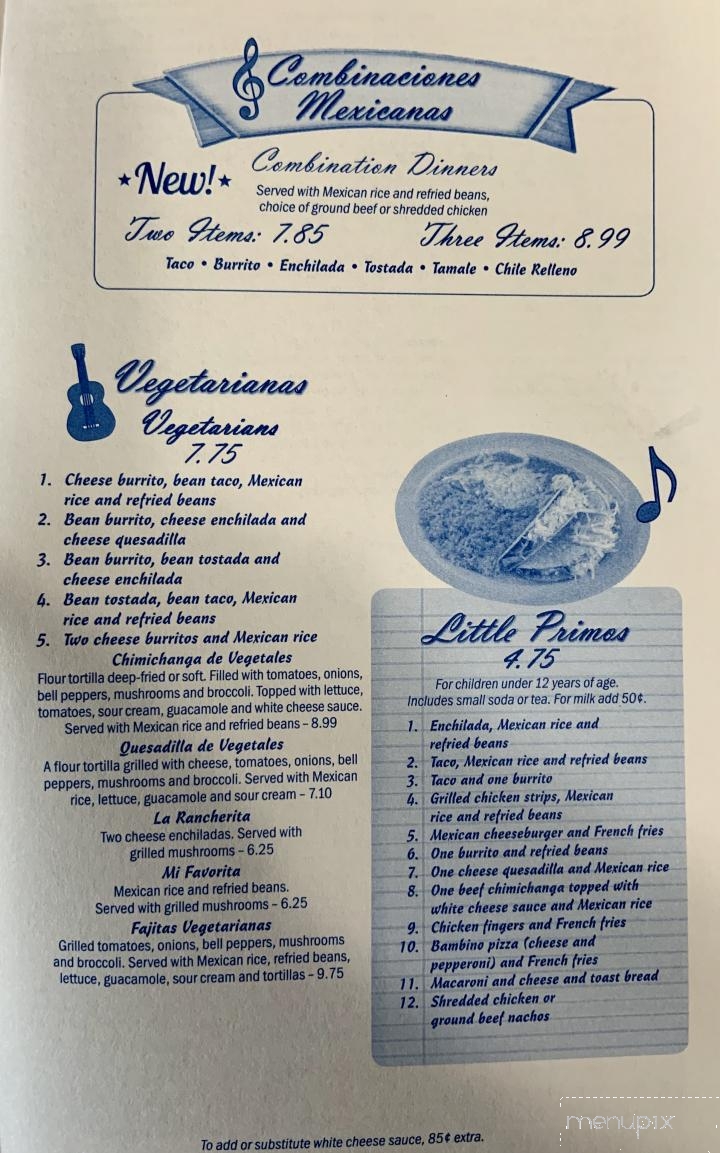 Cielito Lindo - Vonore, TN menu_pic