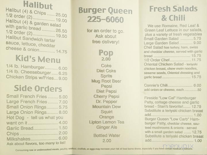 Burger Queen - Ketchikan, AK menu_pic