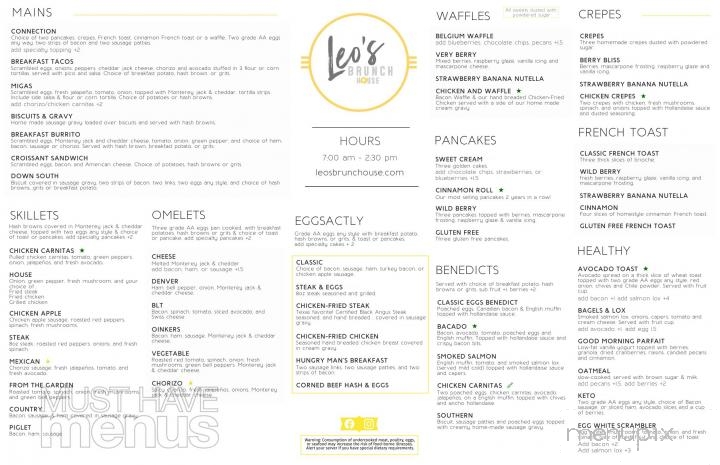 Leo's Brunch House - Little Elm, TX menu_pic