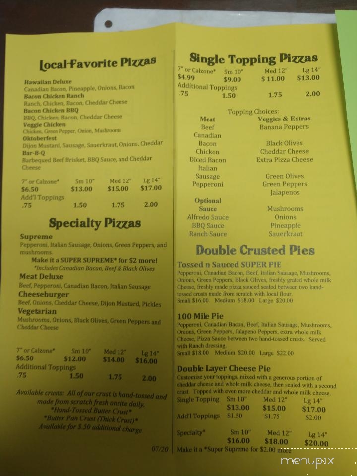 Tossed N Sauced Pizza - Chapman, KS menu_pic