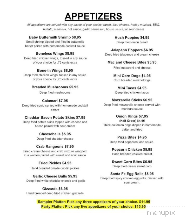 Chuck's Place - Coon Rapids, IA menu_pic