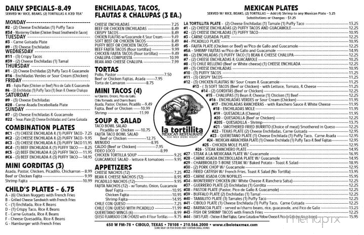 La Tortillita Mexican Restaurant - Cibolo, TX