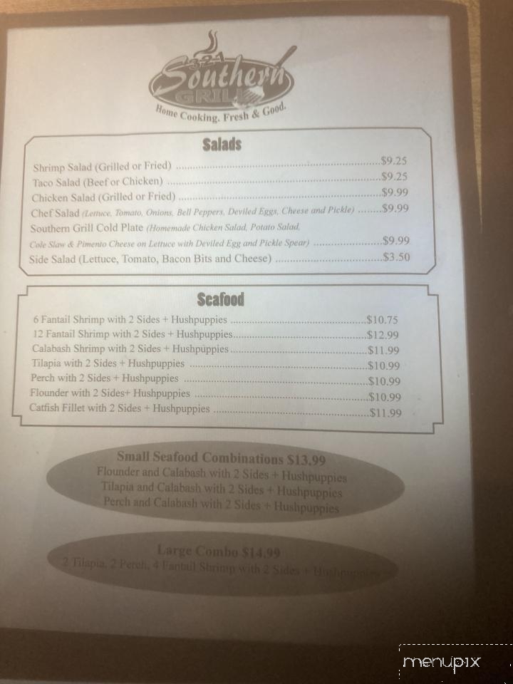 Southern Grill - York, SC menu_pic
