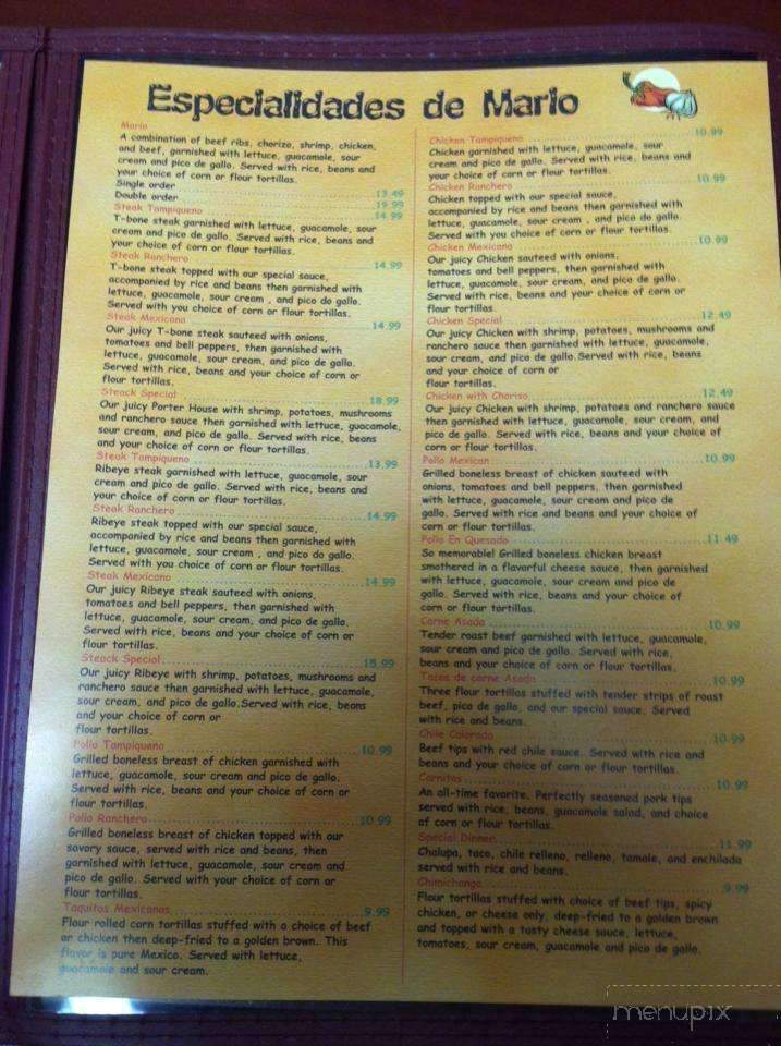 Machetes Restaurant - Bainbridge, IN menu_pic