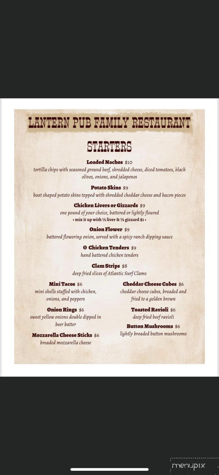 Lantern Pub Family Restaurant - Ashley, IL menu_pic