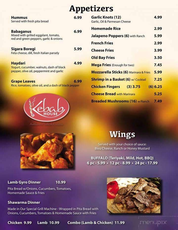 Kebab House Turkish Restaurant - Newport News, VA menu_pic