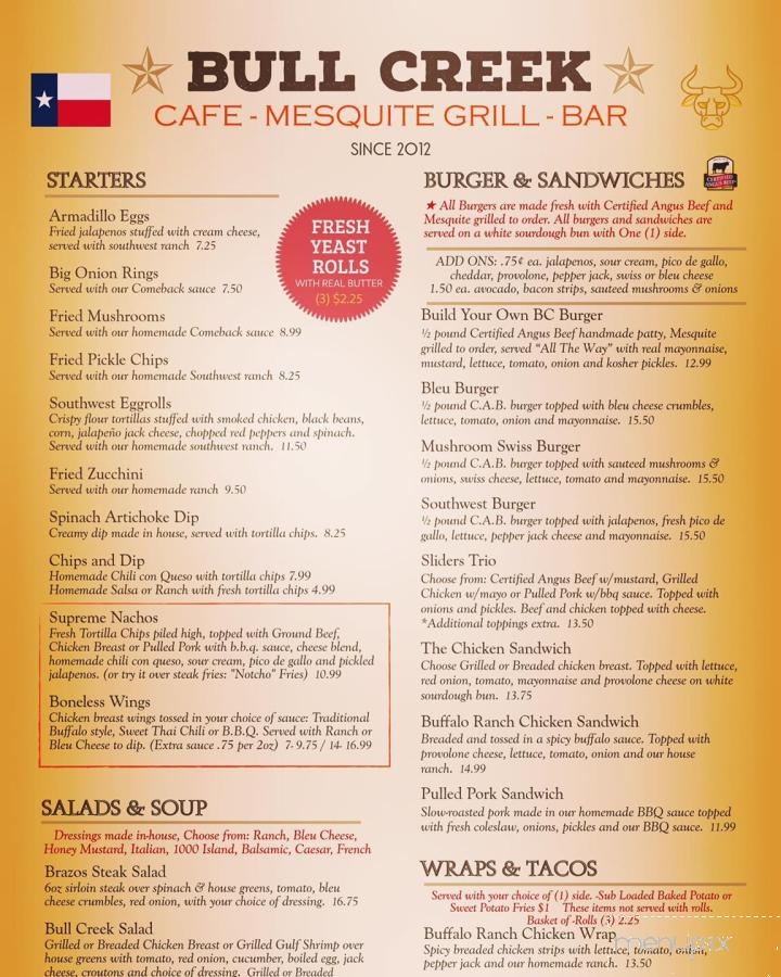 Bull Creek Cafe Grill - Rosenberg, TX