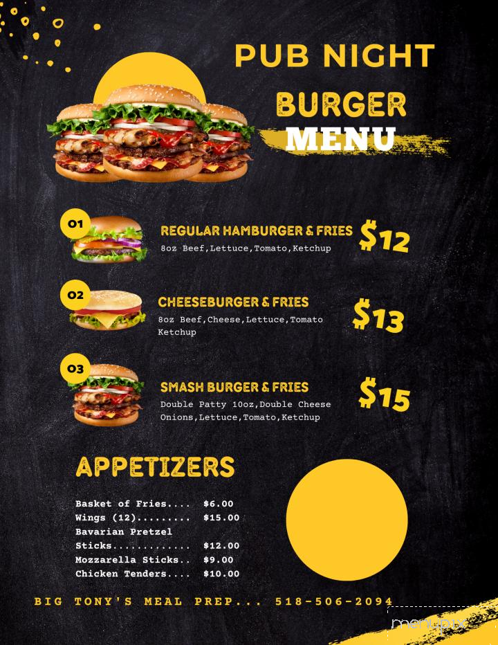 Big Tony's Meal Prep - Mechanicville, NY menu_pic