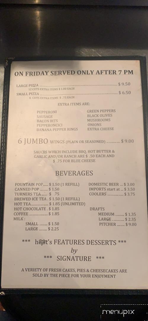 Hoots - Mckeesport, PA menu_pic