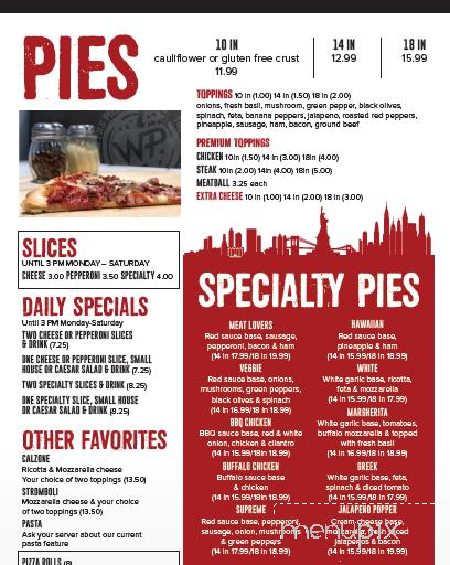 Whispering Pies Pizza - Carthage, NC menu_pic