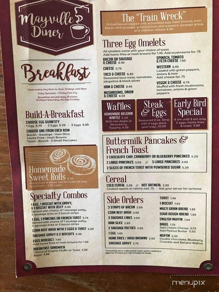 Mayville Diner - Mayville, NY menu_pic