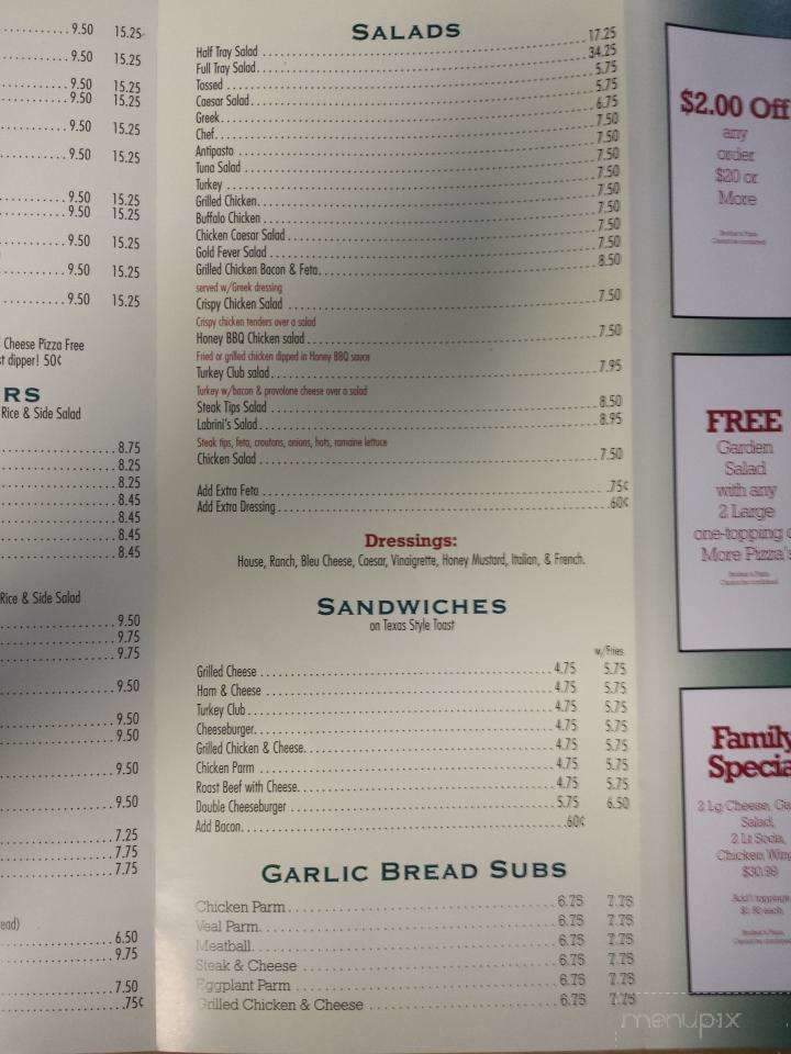 Brother's Pizza - Raynham, MA menu_pic