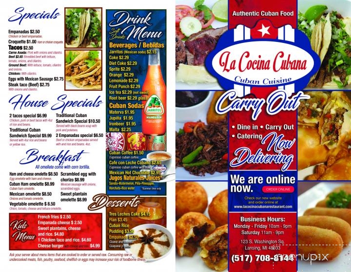 La Cocina Cubana - Lansing, MI menu_pic