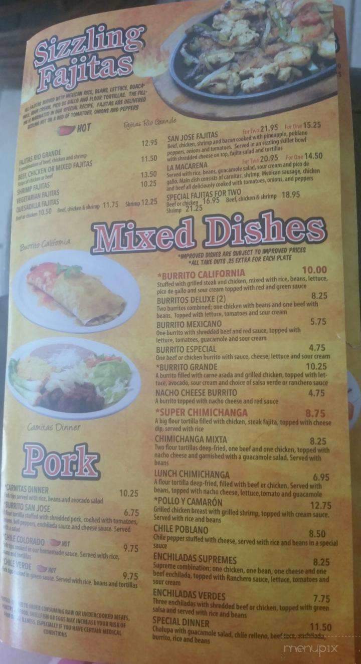 Rio Grande Mexican Restaurant - Lyons, GA menu_pic