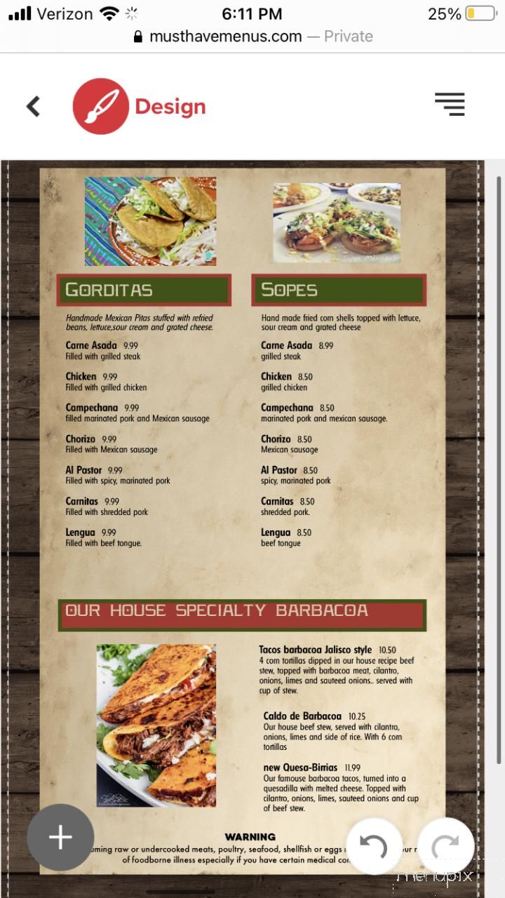 Las Tapatias Mexican kitchen - Roanoke, VA menu_pic