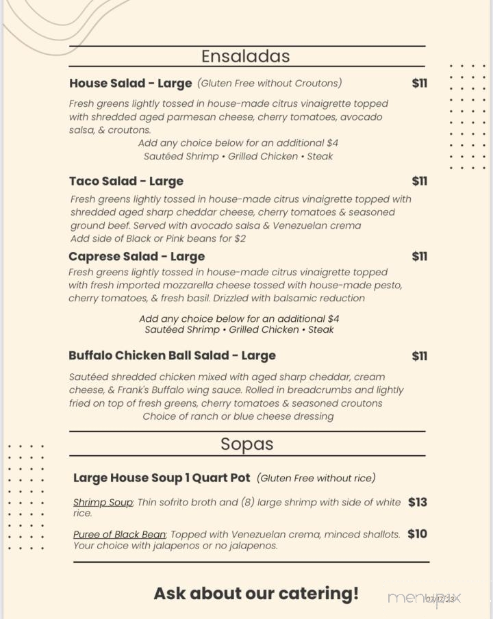 La Familia Latin Cuisine Restaurant - Edgewater, FL menu_pic