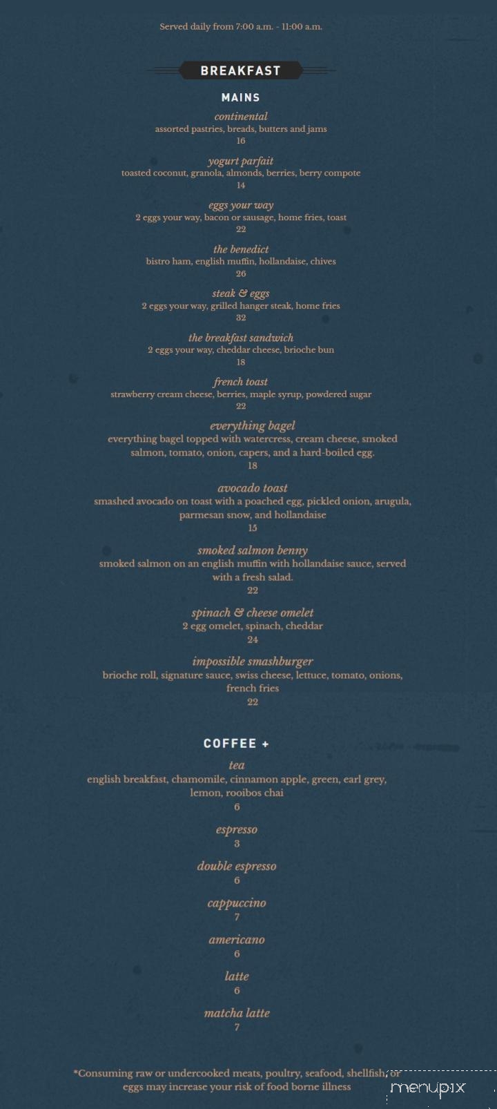 Urban Cove Society & Kitchen - New York, NY menu_pic