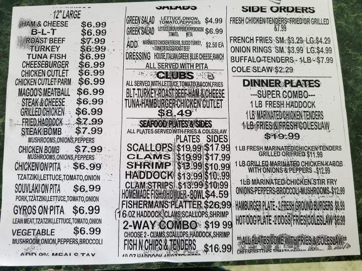 Magoo's Drive-In - Goffstown, NH menu_pic