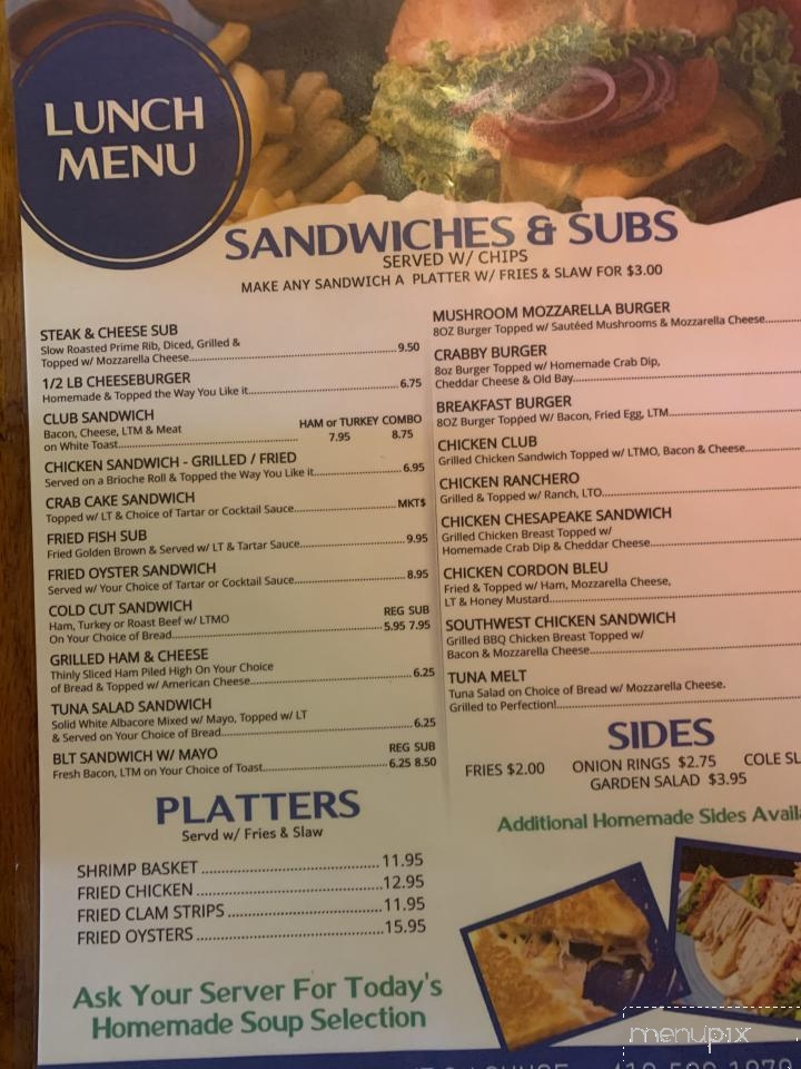 Gateway Restaurant & Lounge - Port Republic, MD menu_pic