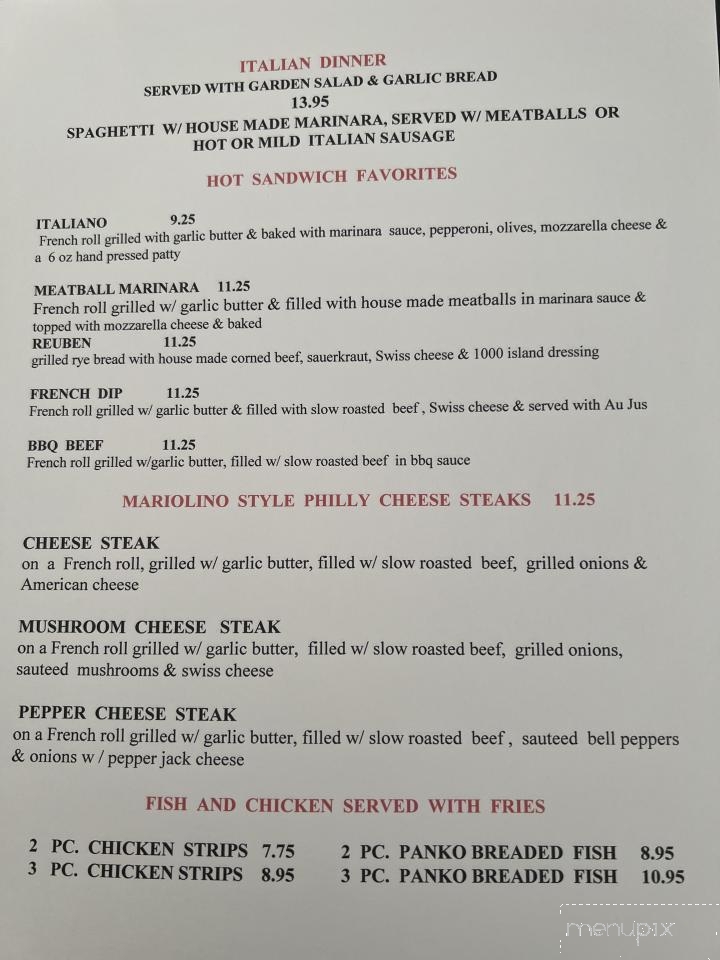 Mariolino's - Vernonia, OR menu_pic