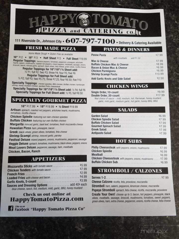 Happy Tomato Pizza - Johnson City, NY menu_pic