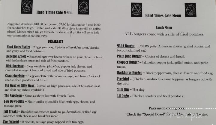 Hard Times Cafe - McClure, IL menu_pic