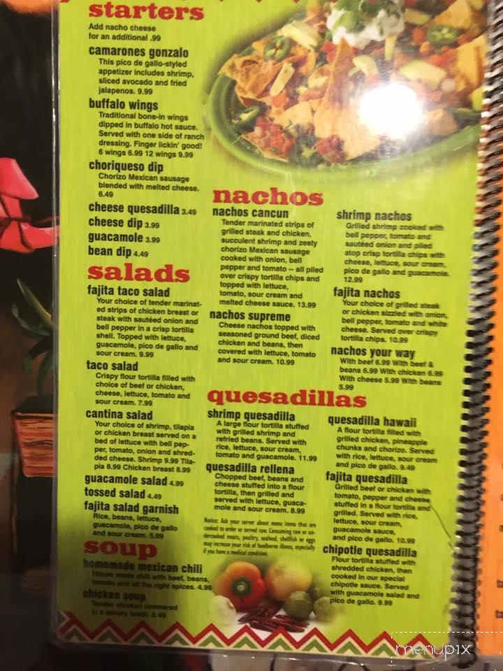 Cancun Mexican Restaurant & Cantina - Fenton, MI menu_pic