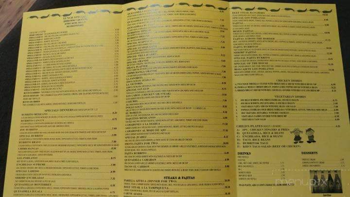 Los Pablanos - Ocoee, TN menu_pic