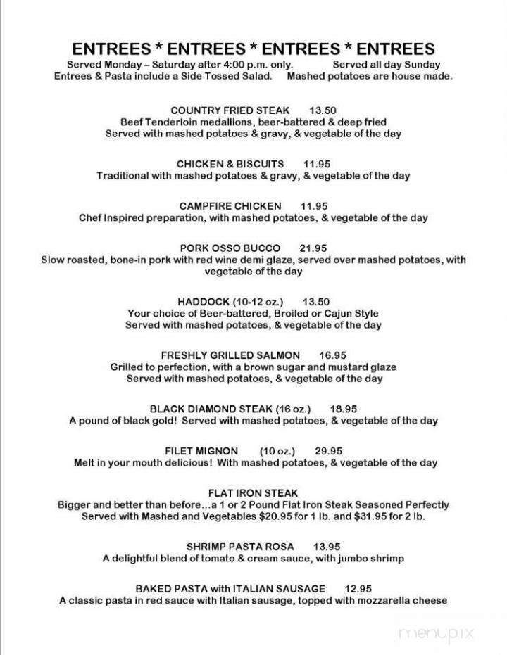 Pier 87 - Montoursville, PA menu_pic