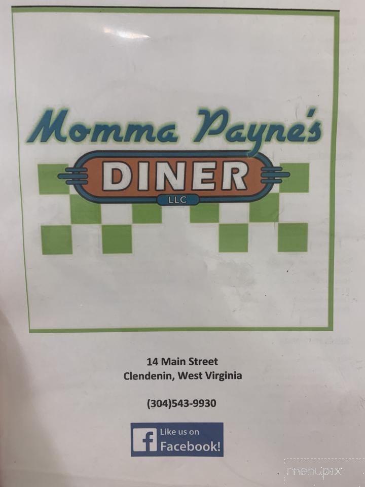 Momma Payne's Diner - Clendenin, WV menu_pic