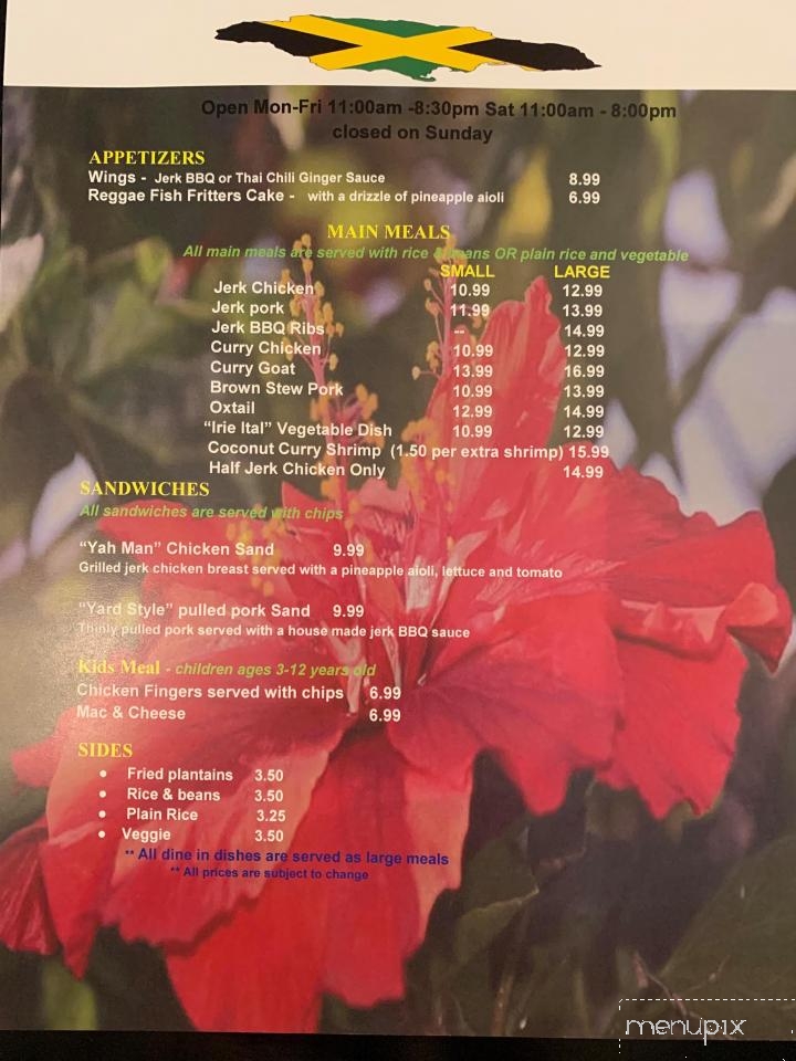Taste Jamaica - Ellsworth, ME menu_pic