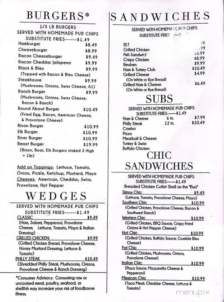 Wagon Wheel Bar Grill - Waterford, PA menu_pic