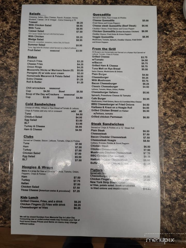 Miller's Cafe II - Folcroft, PA menu_pic